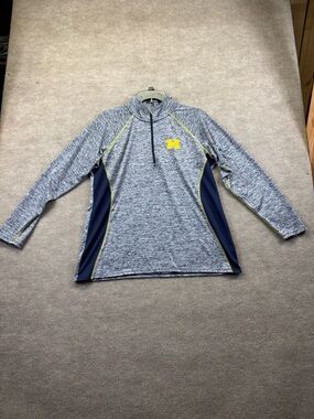 Russell 1/4 Zip With Michigan Wolverines Block M Size 2 XL